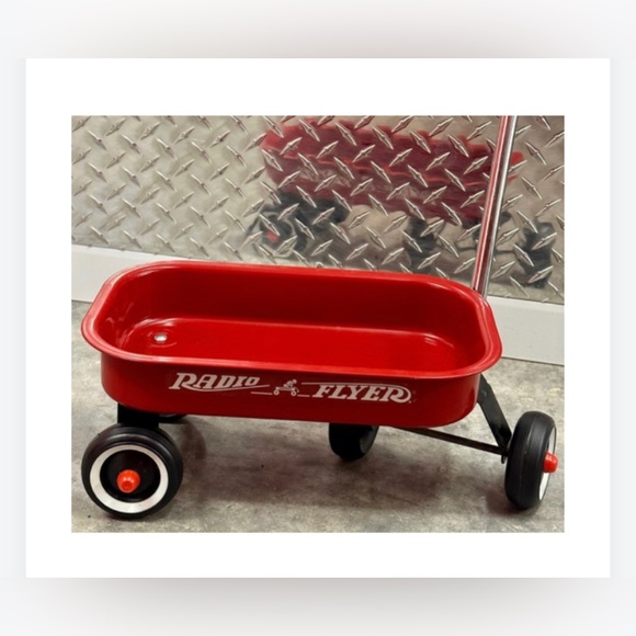 Vintage Radio Flyer Red Wagon Metal Miniature 12.5" x 7.75" Bed Size MINT - Picture 4 of 6